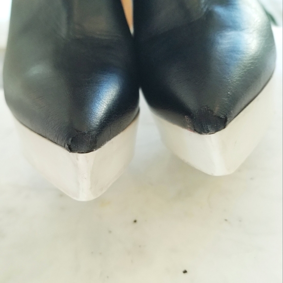 Stella McCartney Women's Black Ankle Boots Leather Mid-Calf Platform Designer 6 - Picture 6 of 16